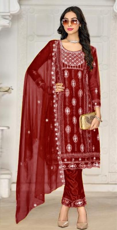 Zuraiq 114 ABCD Catalog pakistani party suits