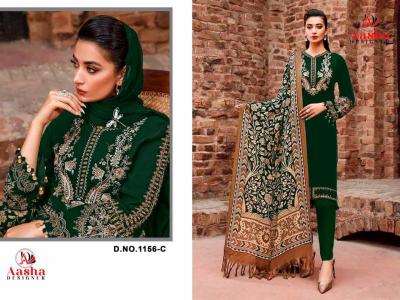 Aasha 1156 Chiffon Dupatta Catalog pakistani party wear suits online in india