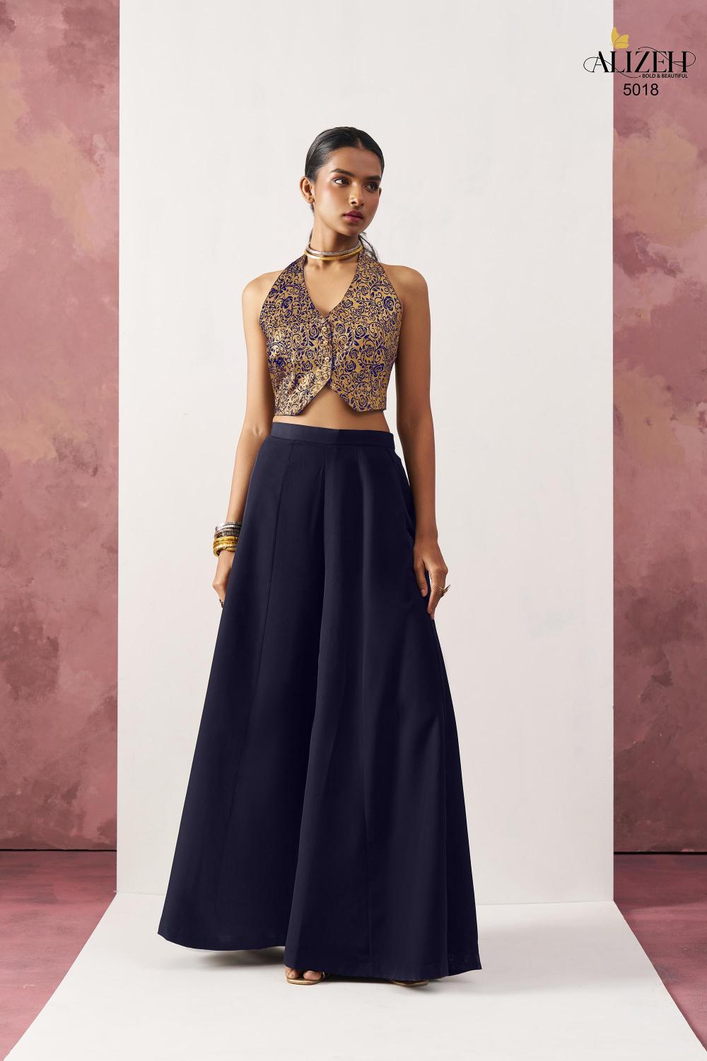 Alizeh Starlet catalog Jacquard Waistcost indo western in surat