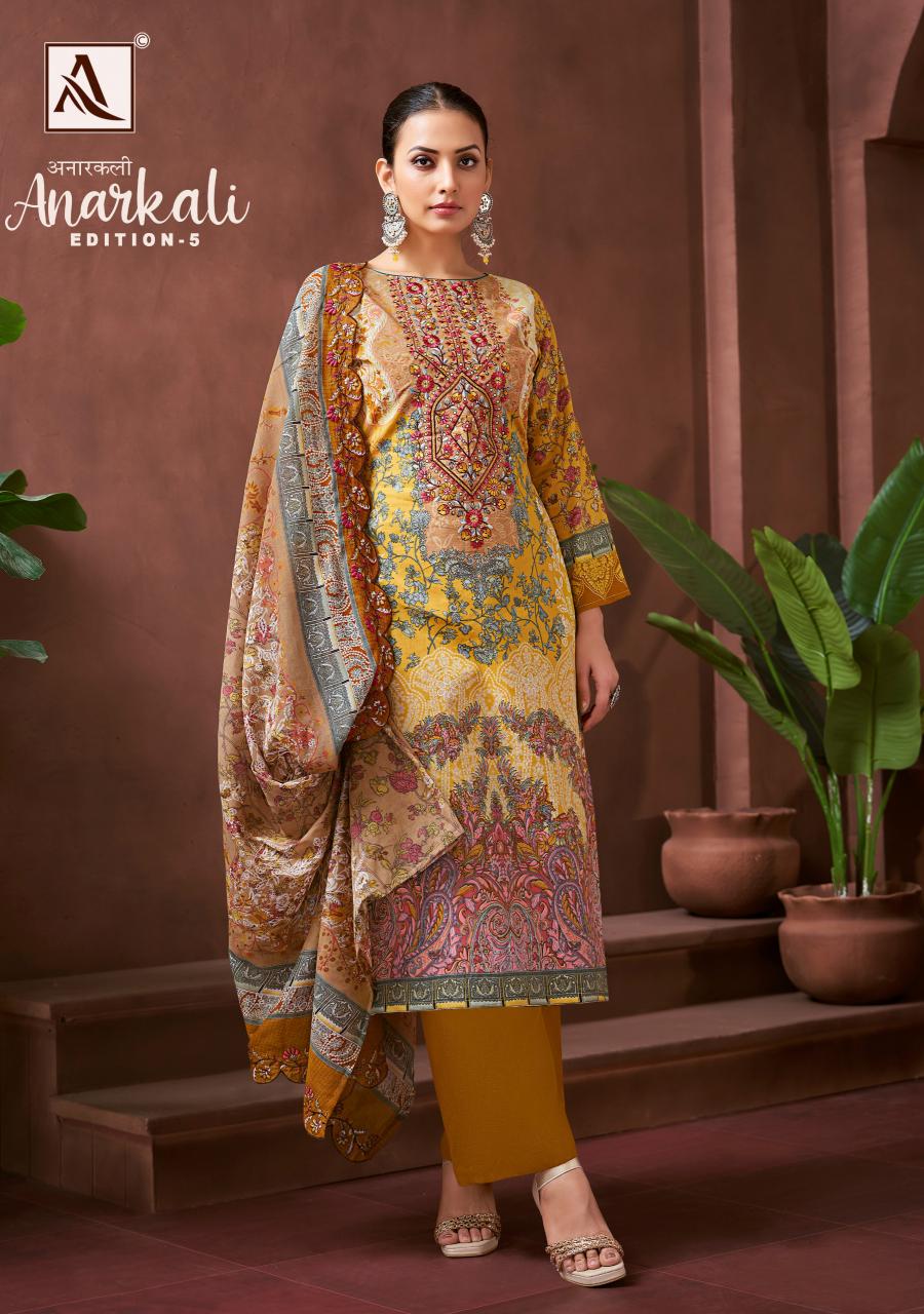 Alok Anarkali Vol 5 catalog wholesale pure cotton dress material