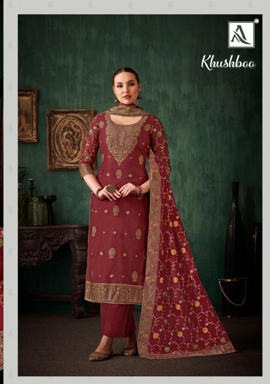 Alok Khushboo catalog wholesale dress material in chandrapur