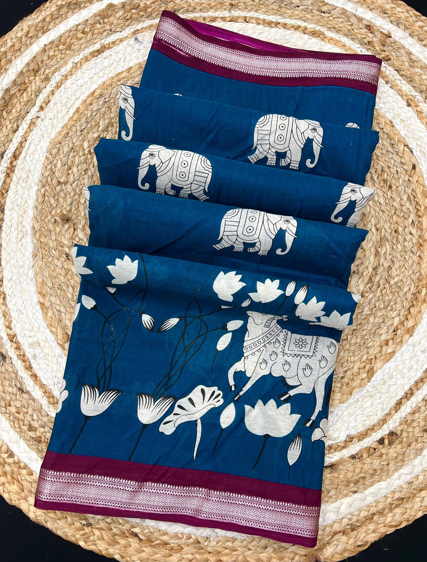 Dazira Cow Kalamkari Vol 1 catalog kalamkari cotton sarees online shopping india