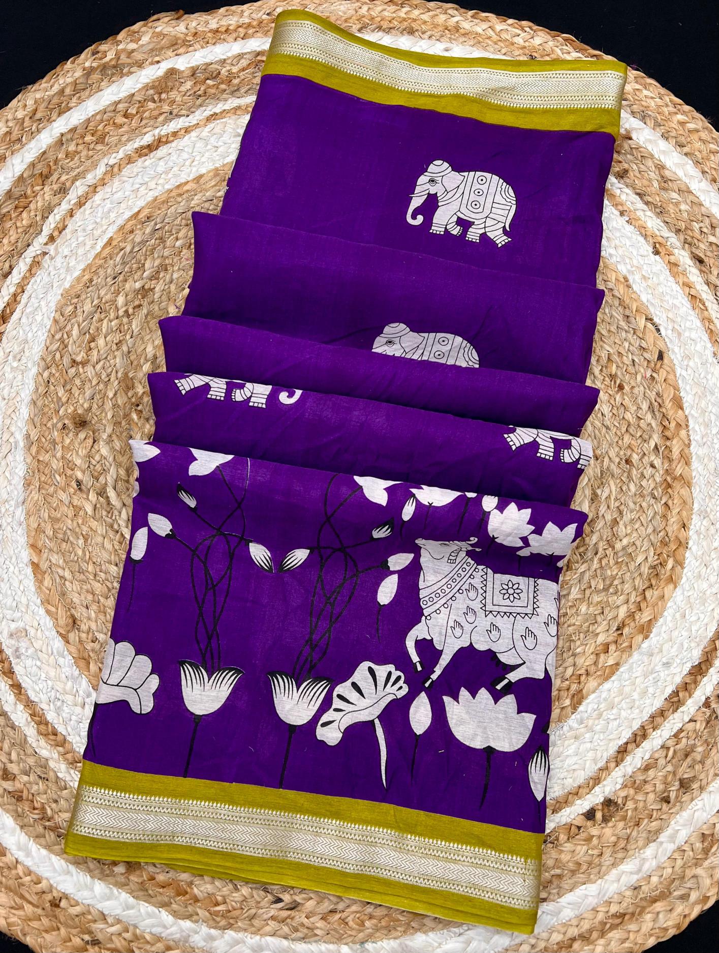 Dazira Cow Kalamkari Vol 1 catalog kalamkari cotton sarees online shopping india