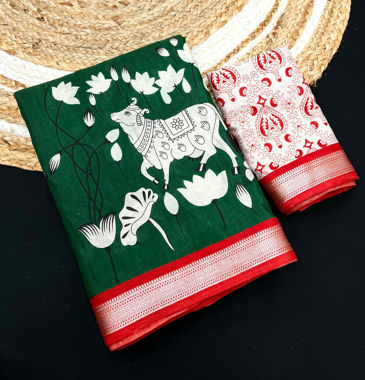 Dazira Cow Kalamkari Vol 1 catalog kalamkari cotton sarees online shopping india