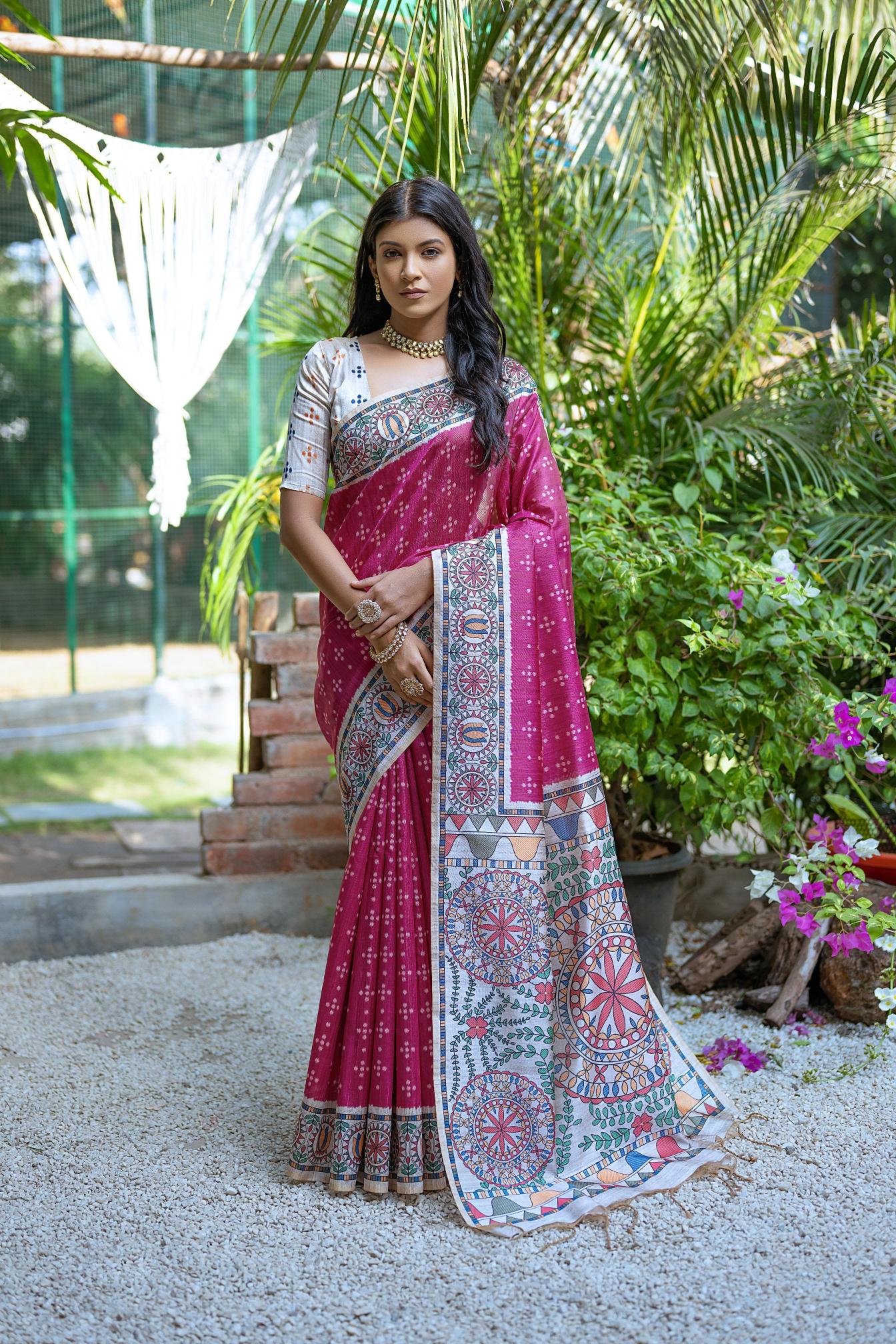 Dazira Soft Tussar Silk Catalog latest party wear sarees online shopping india