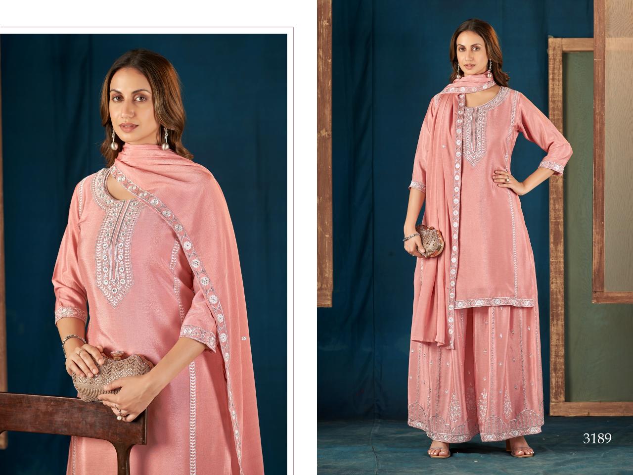 Felocity 3188 To 3191 catalog embroidered kurtis india