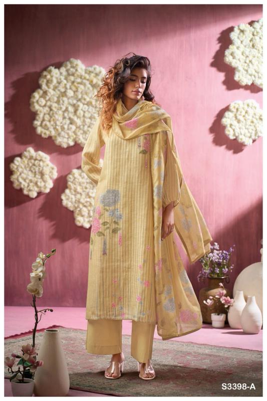 Ganga Georgie 3398 catalog wholesale salwar kameez