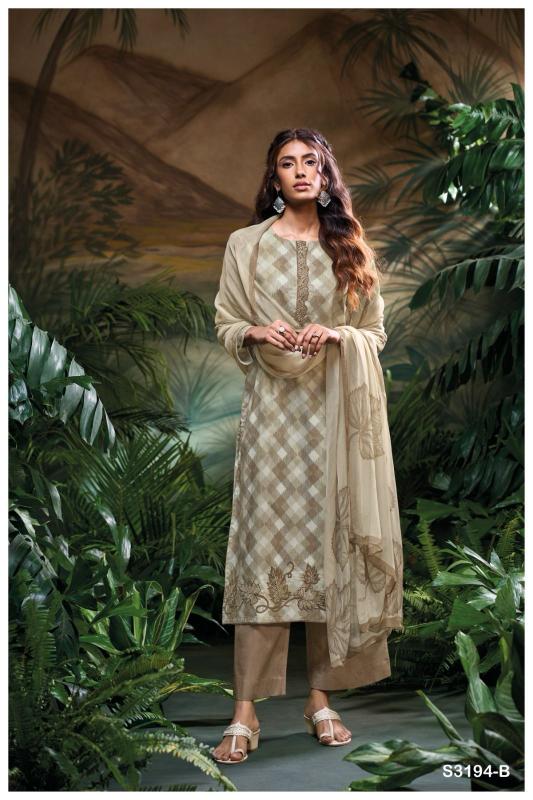 Ganga Jaskan 3194 catalog wholesale salwar suit market in delhi