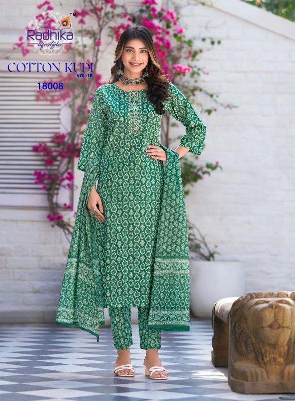 Radhika Lifestyle Cotton Kudi Vol 18 catalog pure cotton kurtis online india