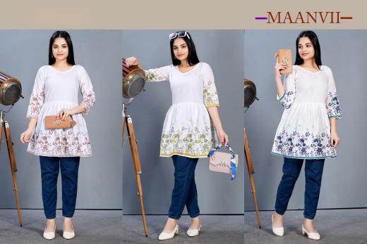 Rasili Nx Maanvii catalog white short kurti online india