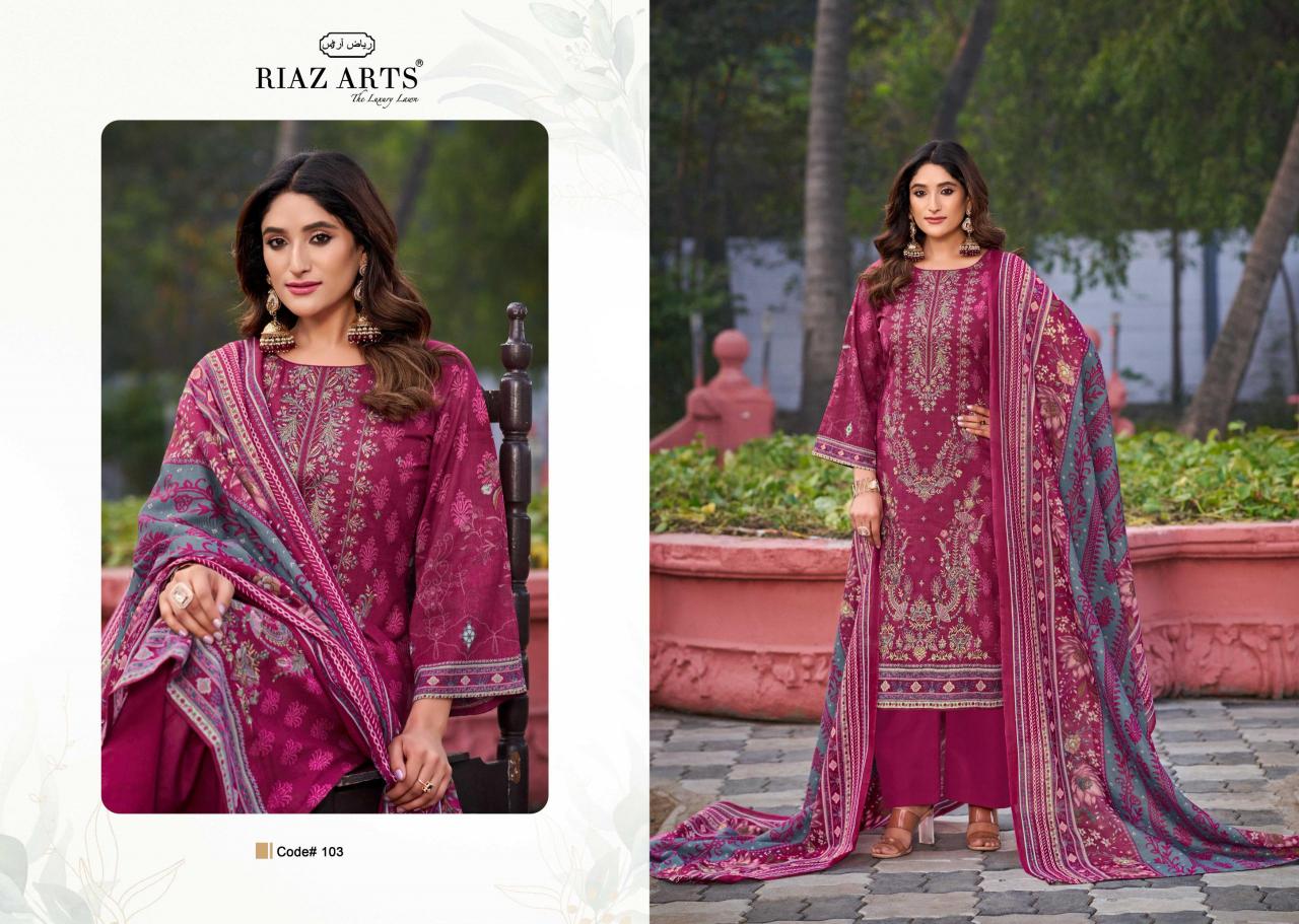 Riaz Arts Elan Vol 2 Catalog pakistani lawn cotton dress material wholesale
