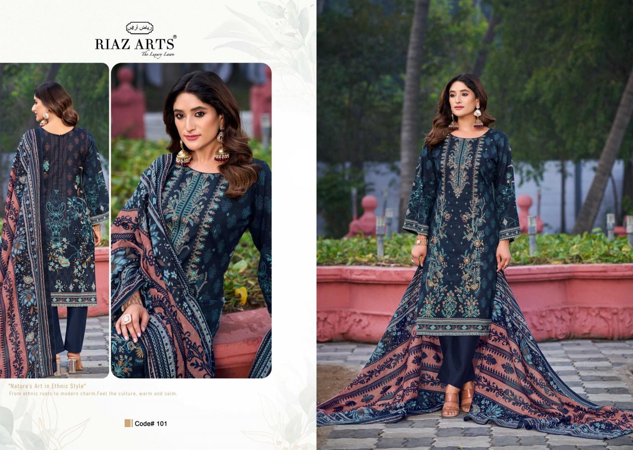 Riaz Arts Elan Vol 2 Catalog pakistani lawn cotton dress material wholesale