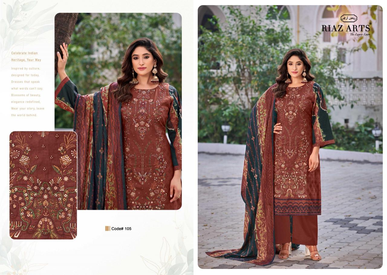 Riaz Arts Elan Vol 2 Catalog pakistani lawn cotton dress material wholesale