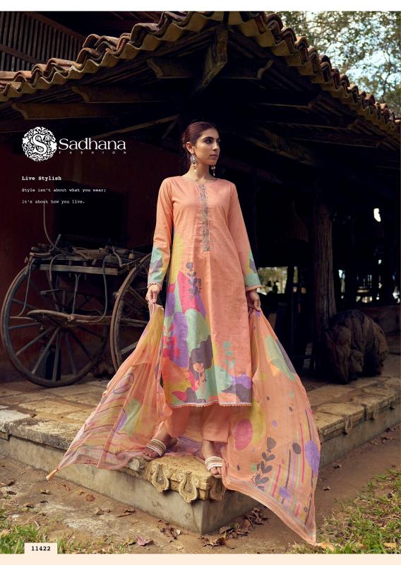 Sadhana Fashion Nasrin Catalog salwar kameez materials wholesale bangalore