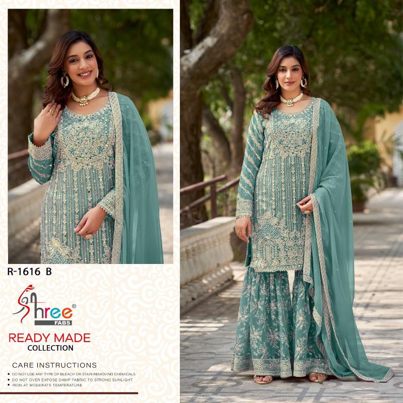 Shree Fabs R 1616 catalog Ragga Chiffon Ready Made textile infomedia pakistani suits surat