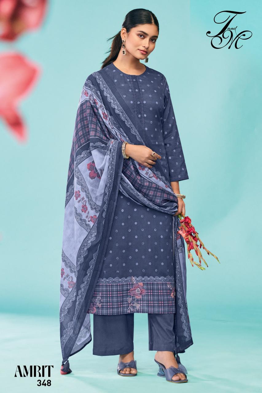 T&M Amrit catalog salwar kameez fabric wholesale