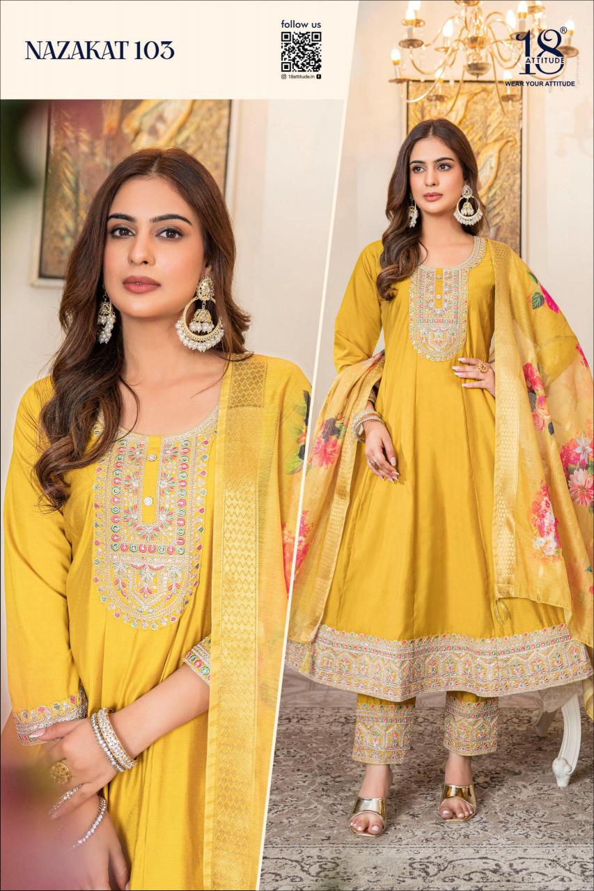 18 Attitude Nazakat Catalog buy xxl kurtis online india