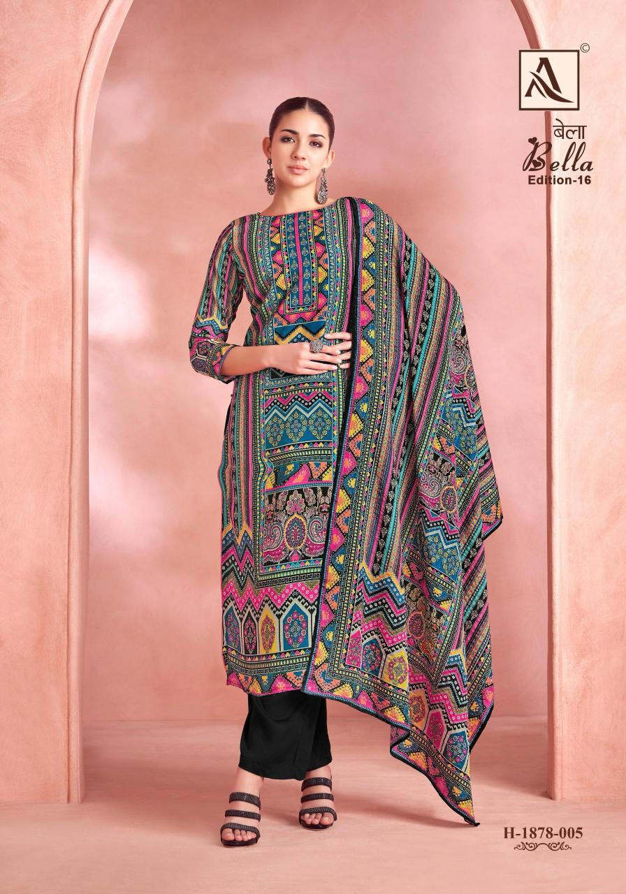 Alok Bella Vol 16 Catalog cheapest dress material surat