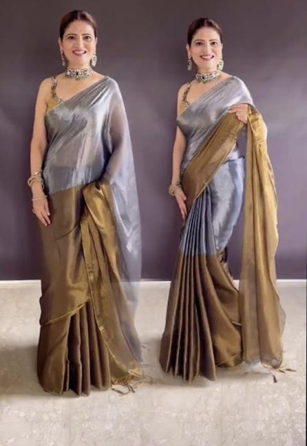 Blousewala Tissue cotton Half Catalog buy half saree online in india