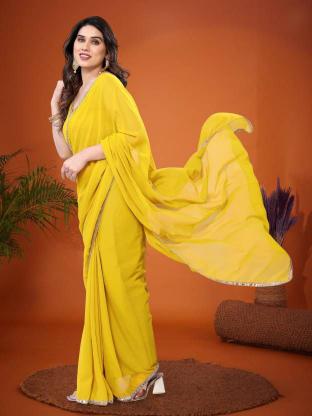 Dazira Georgette Saree With Lace Work Vol 1 catalog fab india mirror work saree