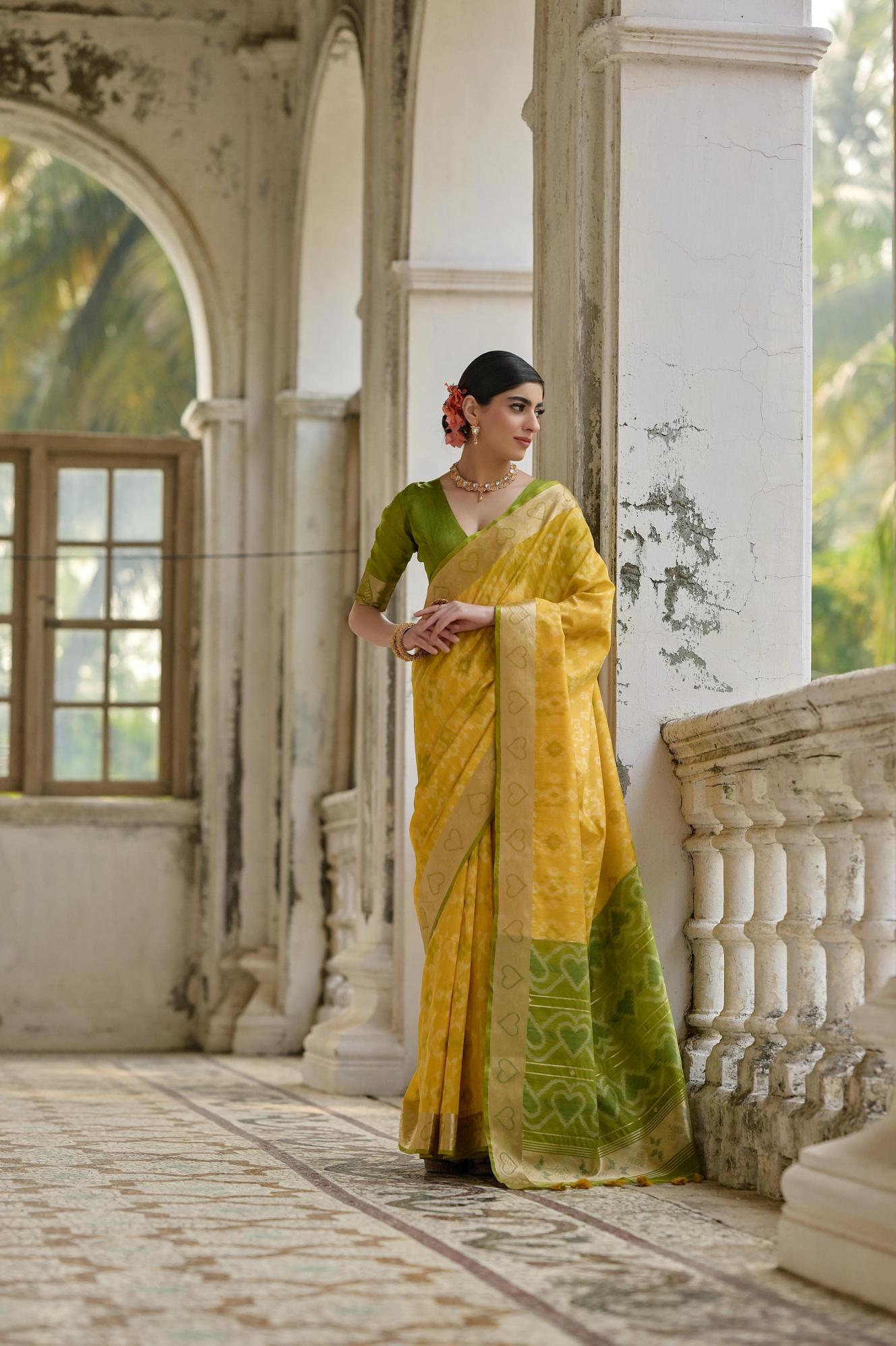 Dazira Soft Desi Raw silk catalog model india saree