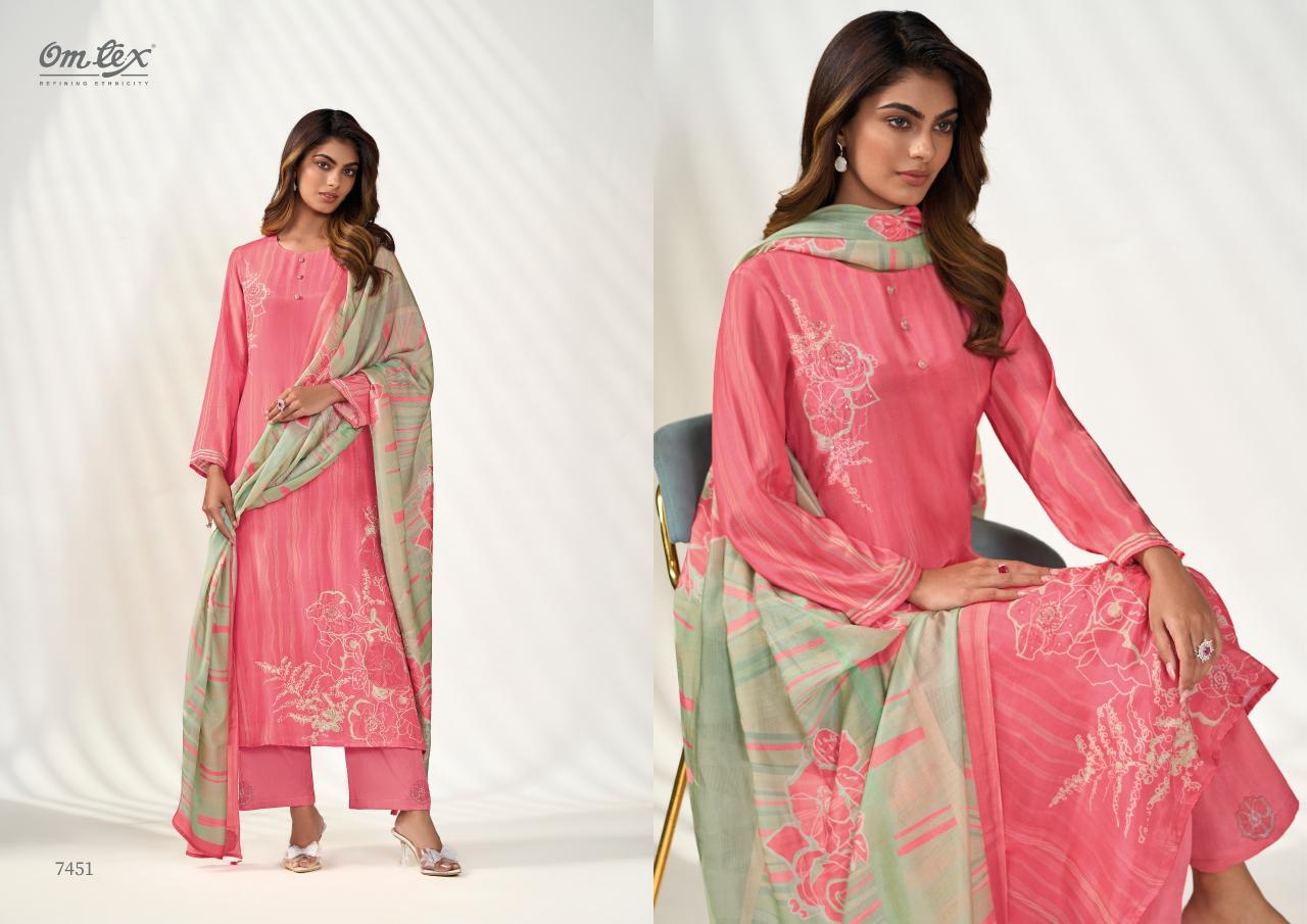 Omtex Essence 7451 catalog unstitched salwar kameez wholesalers in india