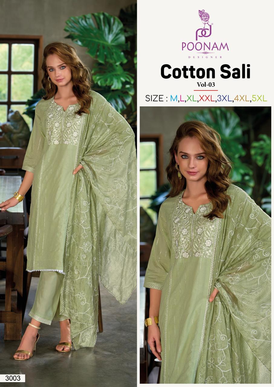 Poonam Cotton Sali Vol 3 Catalog wholesale kurti market in india