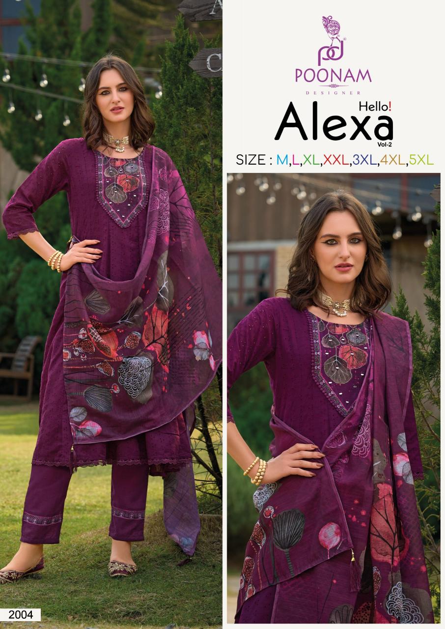 Poonam Hello Alexa Vol 2 Catalog anarkali cotton kurti india sale