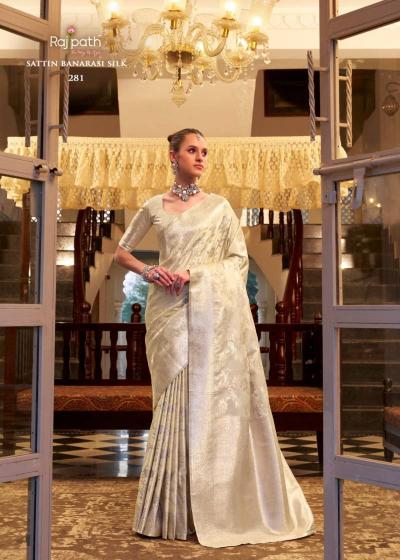 Rajpath Shella Silver catalog buy designer silk sarees online in india