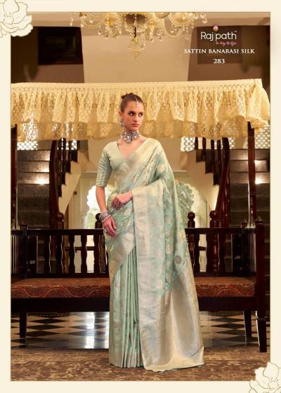 Rajpath Shella Silver catalog buy designer silk sarees online in india