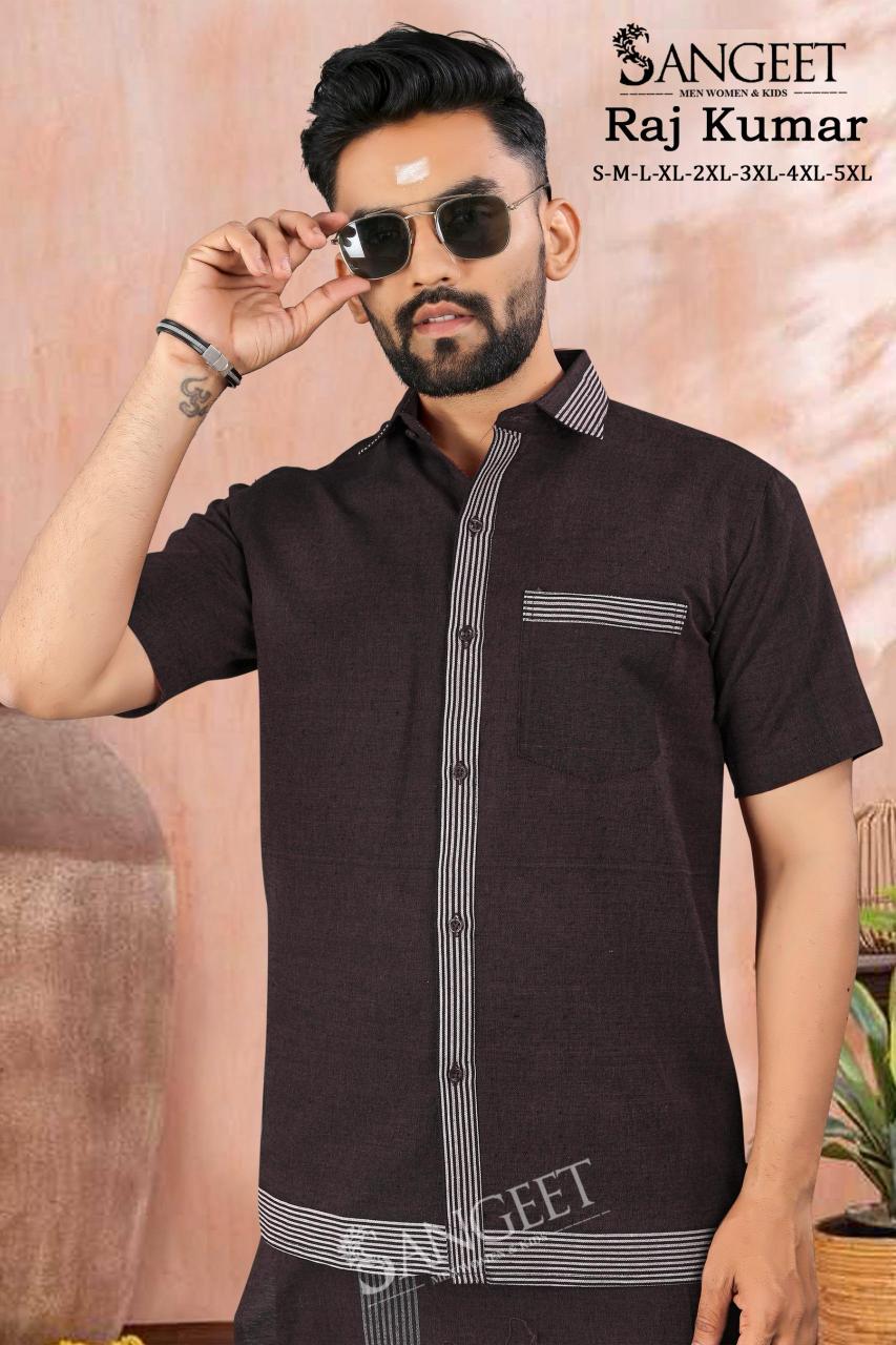 Sangeet Raj Kumar Catalog Mens Cotton Shirt With Vesti