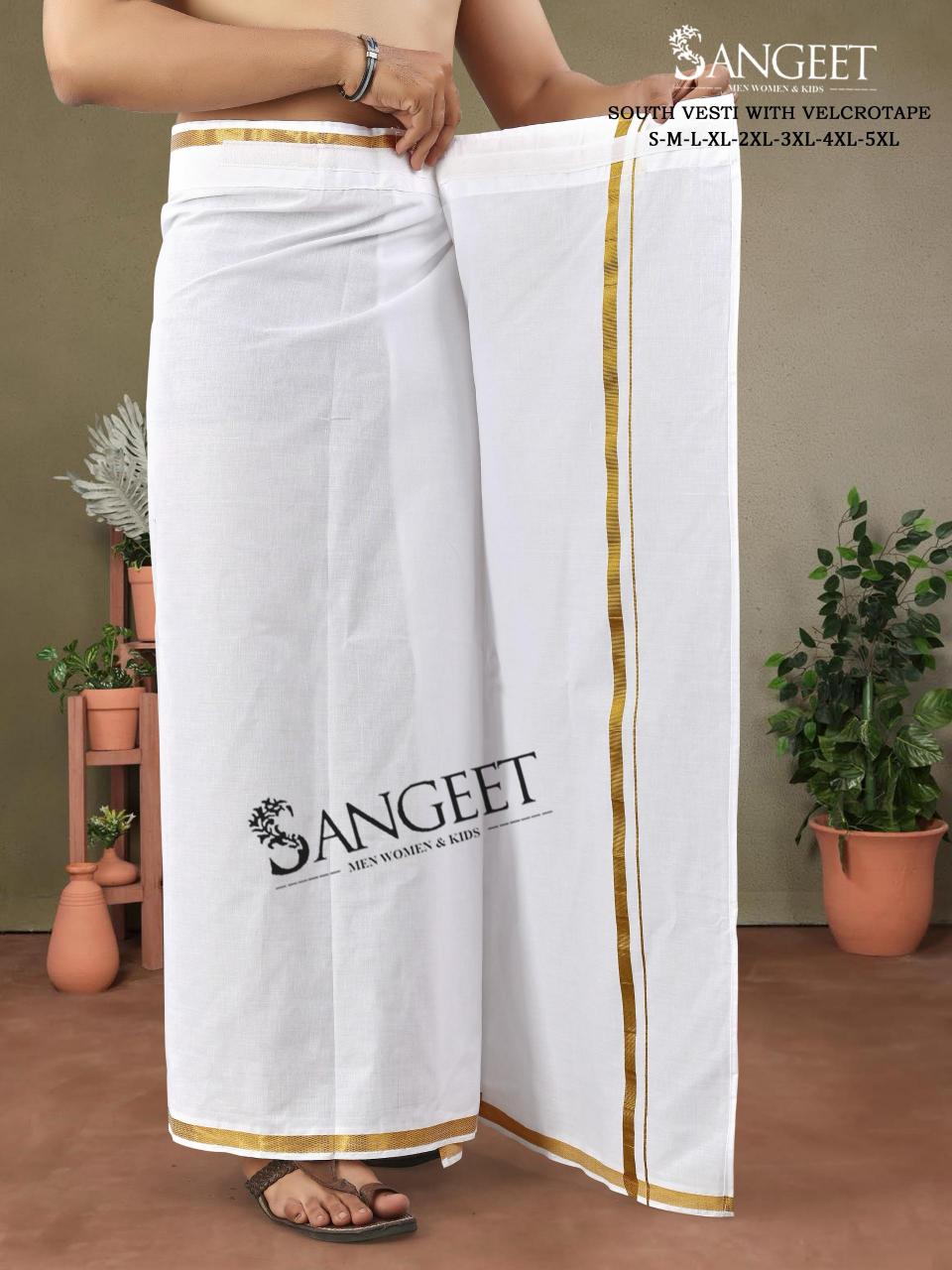 Sangeet South Vesti With Velcrotape Cotton Mens Bottom wear Vesti