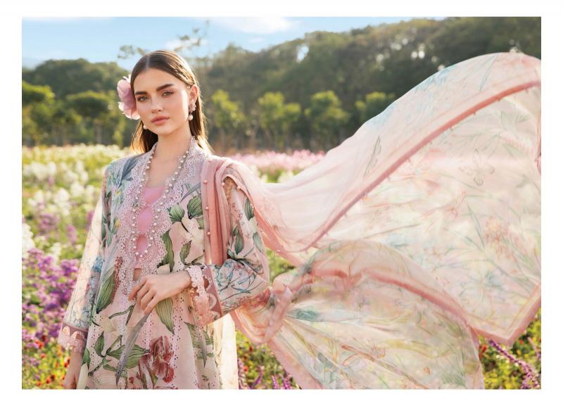 Shraddha Maria B Chikankari Vol 19 catalog Cotton Dupatta online pakistani plazzo suits