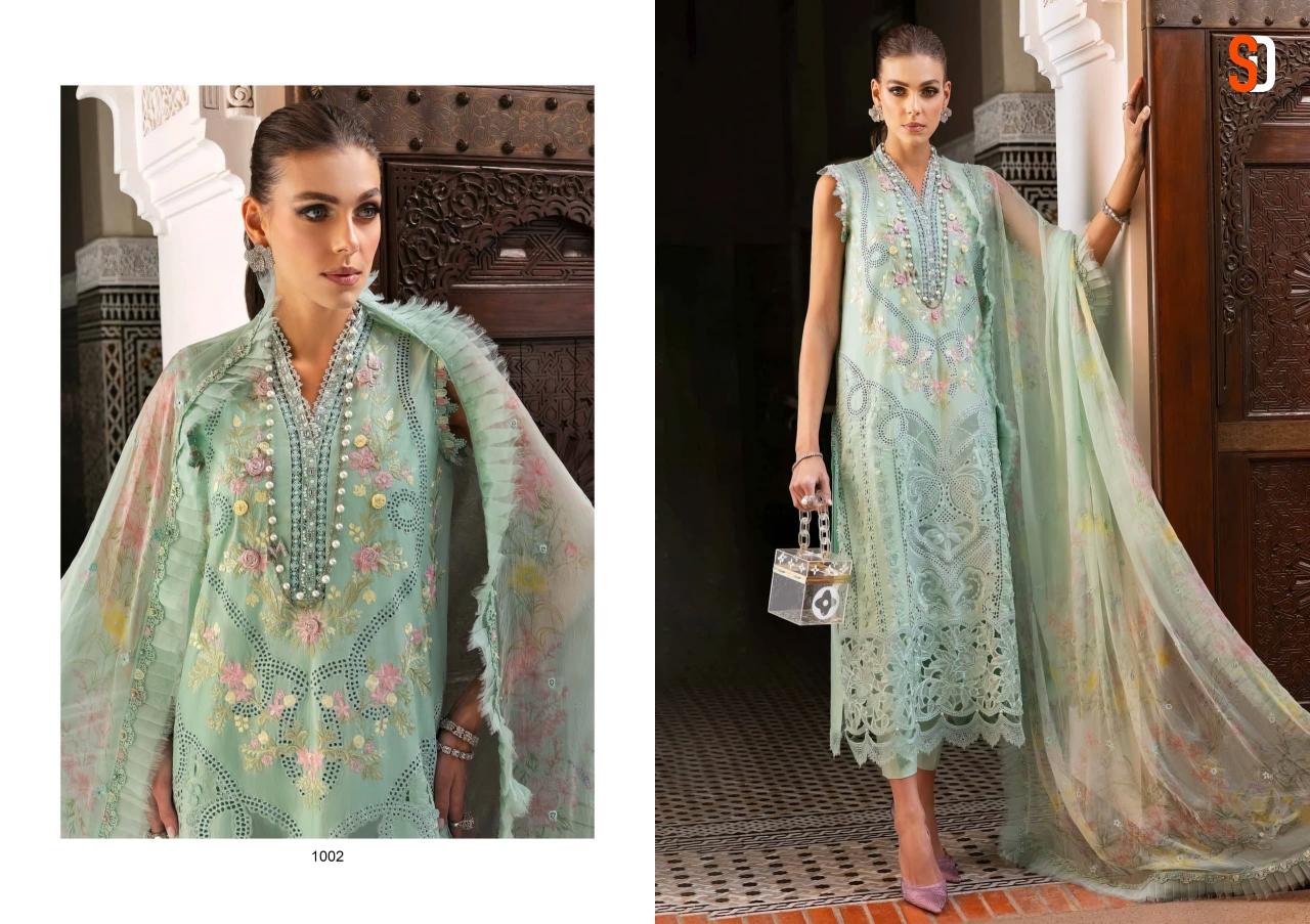 Shraddha Maria B Lawn Catalog Chiffon Dupatta pakistani lawn suit price in india