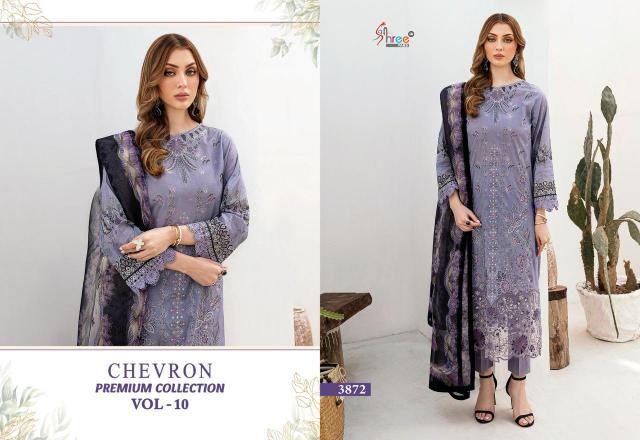 Shree Chevron Premium Collection Vol 10 Catalog Chiffon Dupatta pakistani bridal suits in delhi