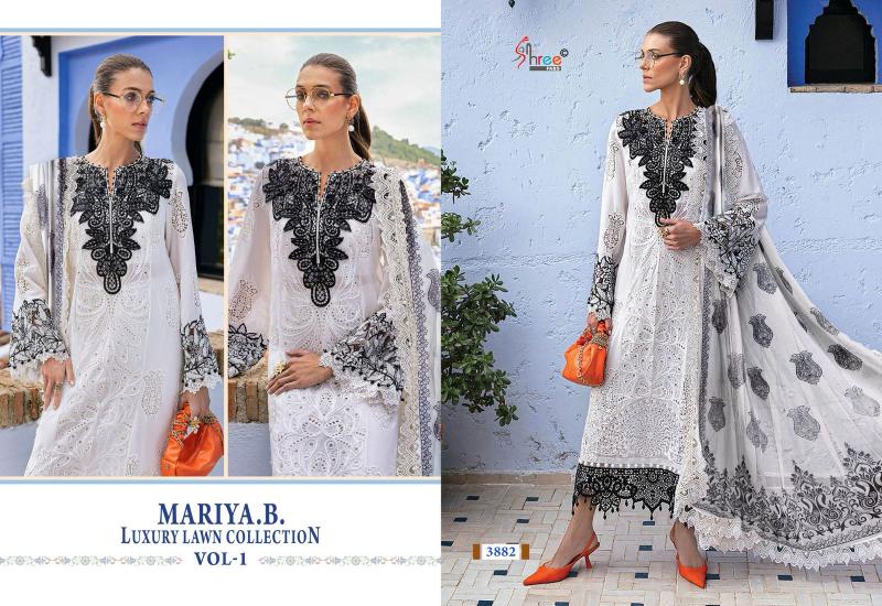 Shree Fabs Mariya B Luxury Lawn Collection Vol 1 catalog Cotton Dupatta latest pakistani punjabi suits images