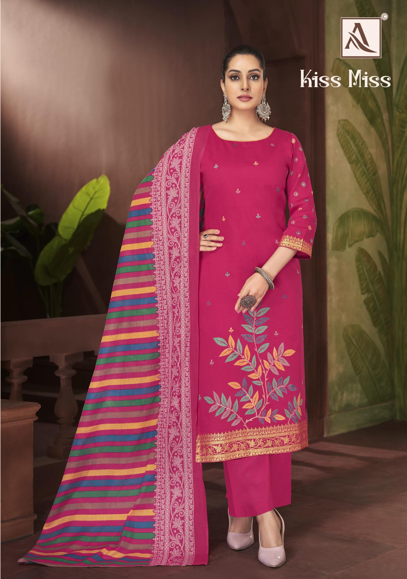 Alok Kiss Miss catalog surat dress material for sale