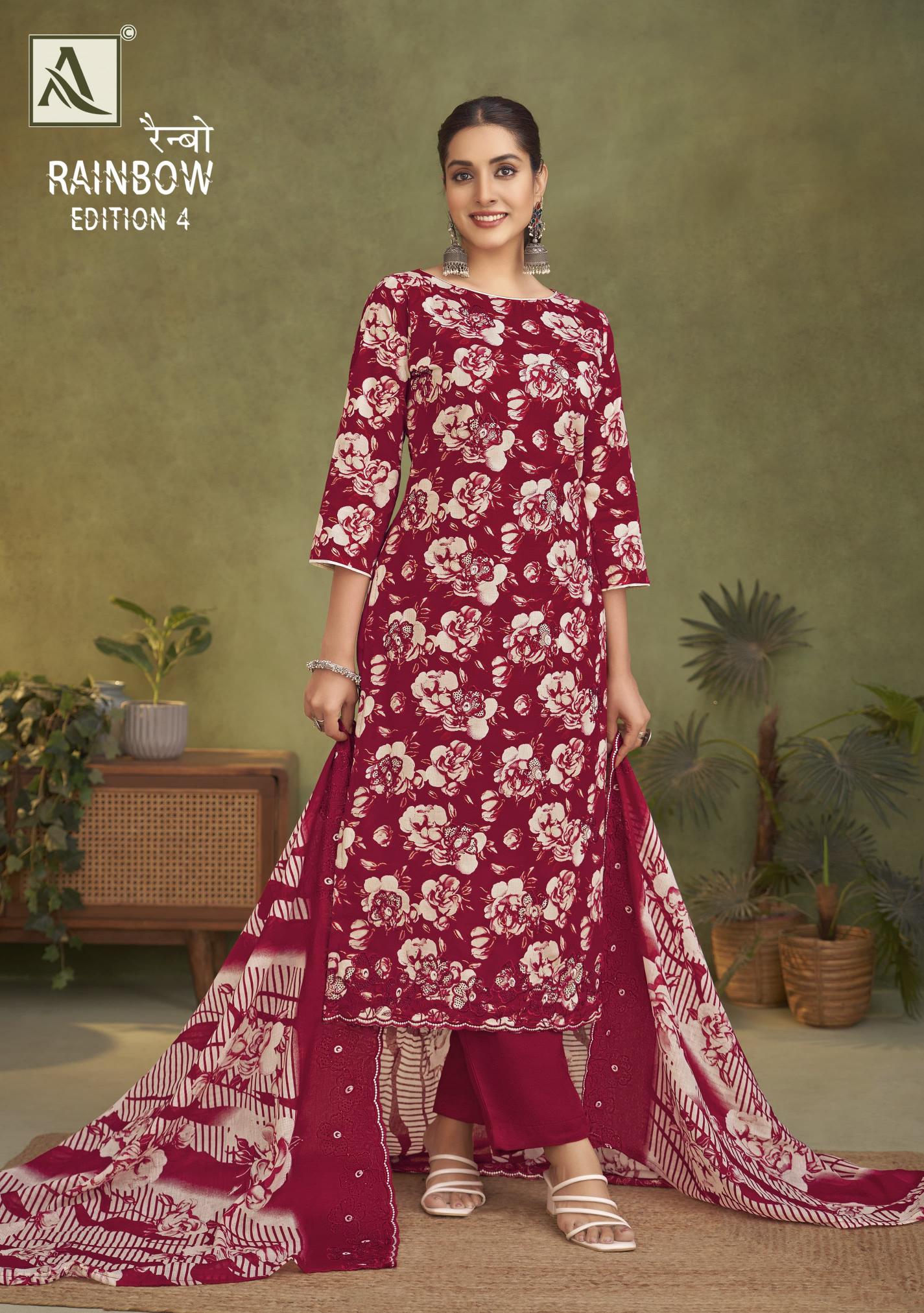 Alok Rainbow vol 4 catalog cotton dress materials wholesale