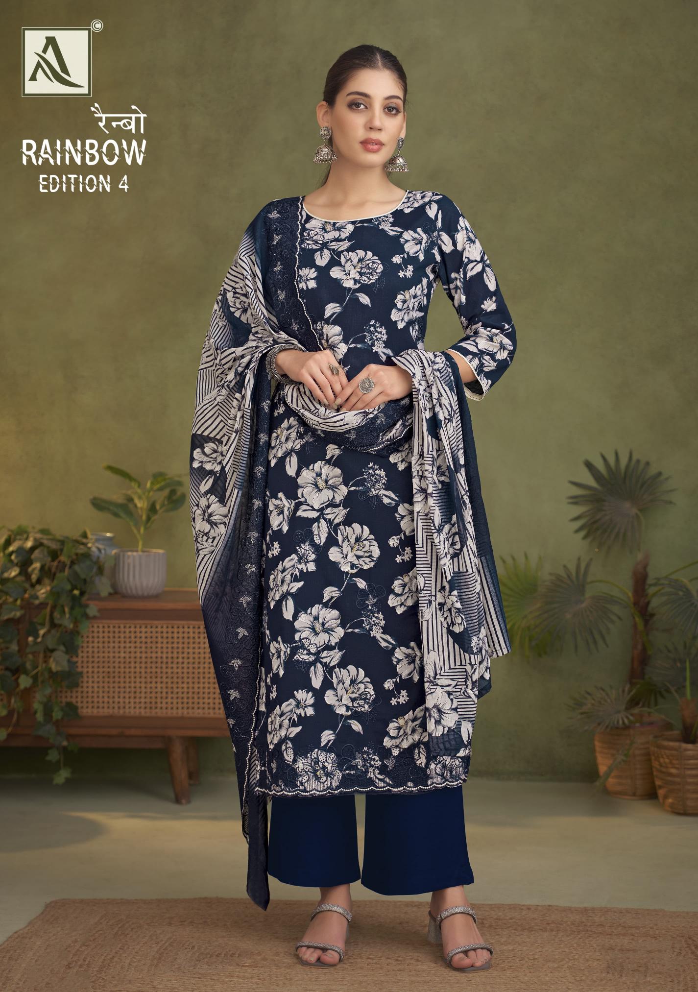 Alok Rainbow vol 4 catalog cotton dress materials wholesale