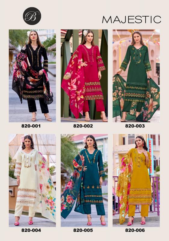 Belliza Majestic Catalog dress suit material surat