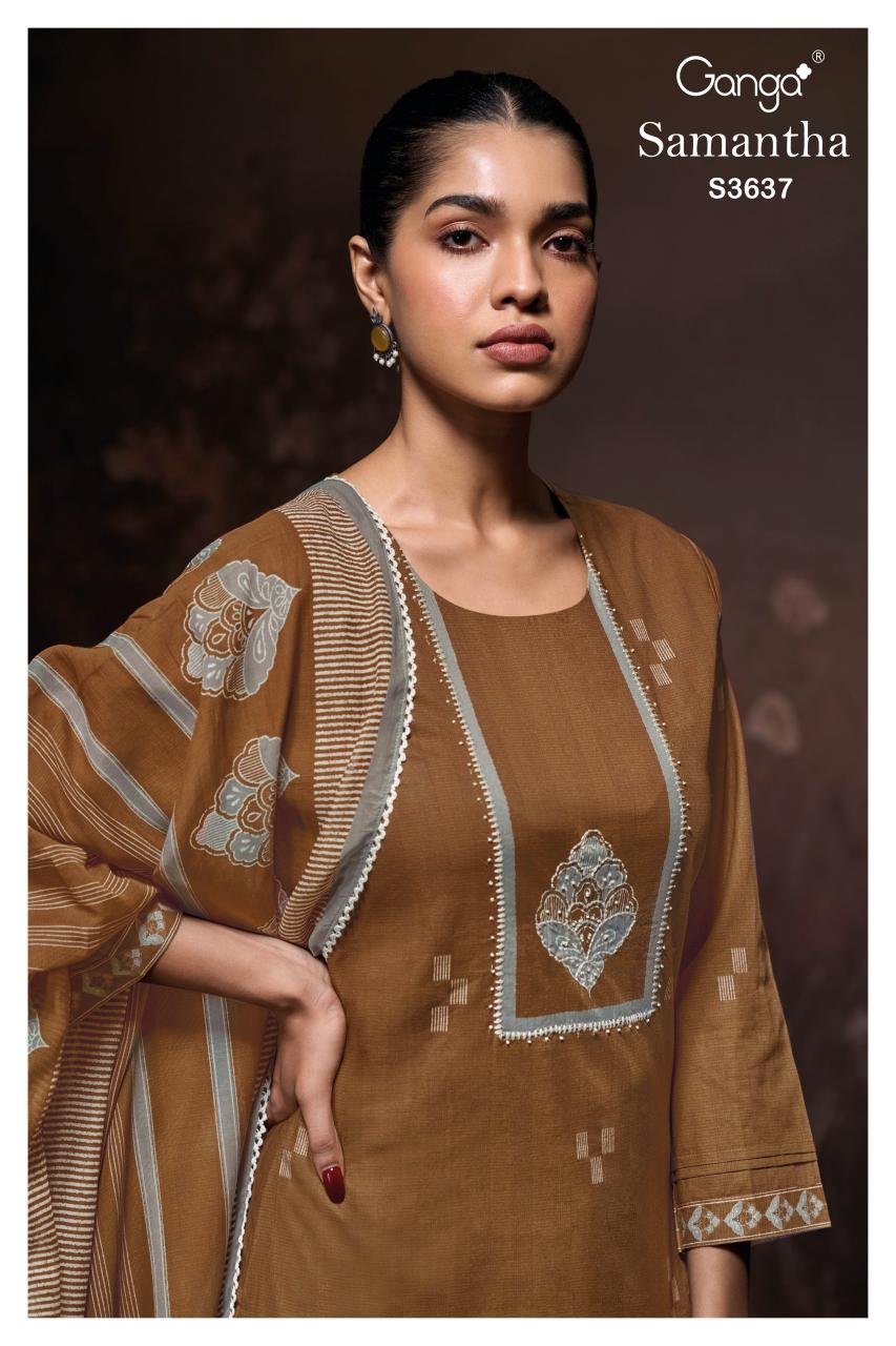 Ganga samantha 3637 catalog wholesale salwar kameez suppliers in surat
