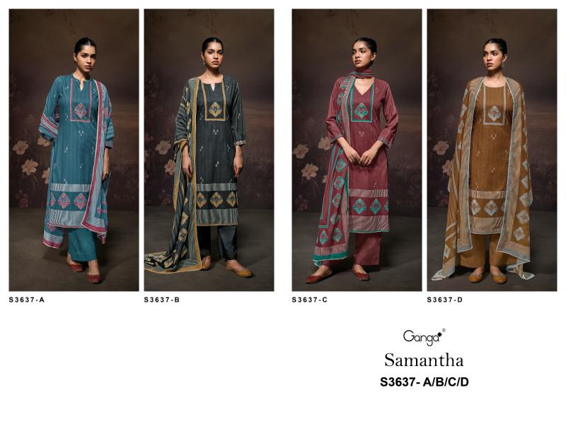 Ganga samantha 3637 catalog wholesale salwar kameez suppliers in surat