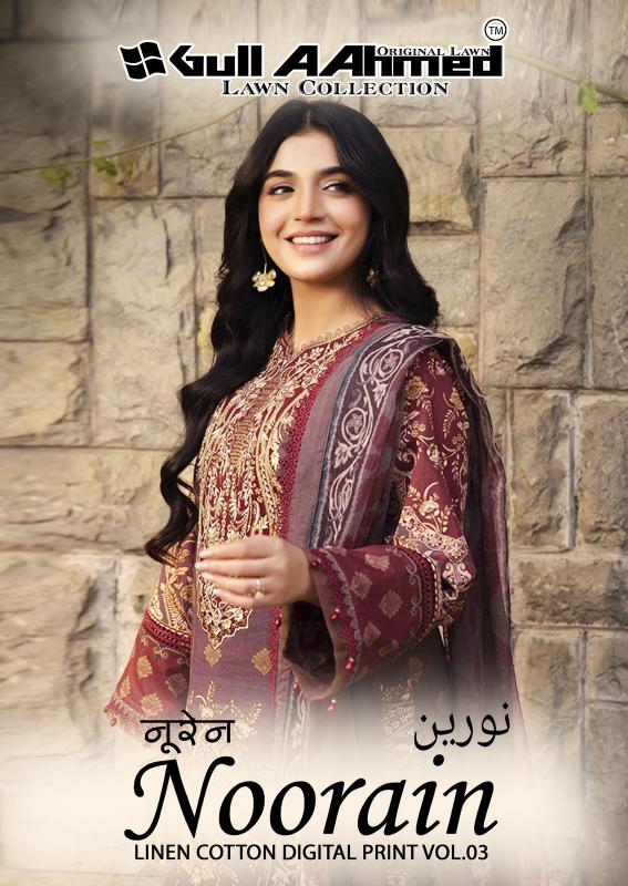 Gull AAhmed Noorain Vol-03 - Karachi Dress Material  - Wholesale Catalog