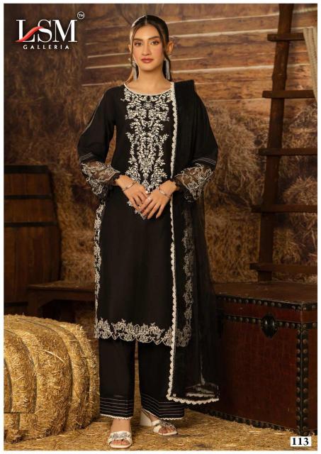 LSM Black & White Vol-01 – Karachi Dress Material - Wholesale Catalog