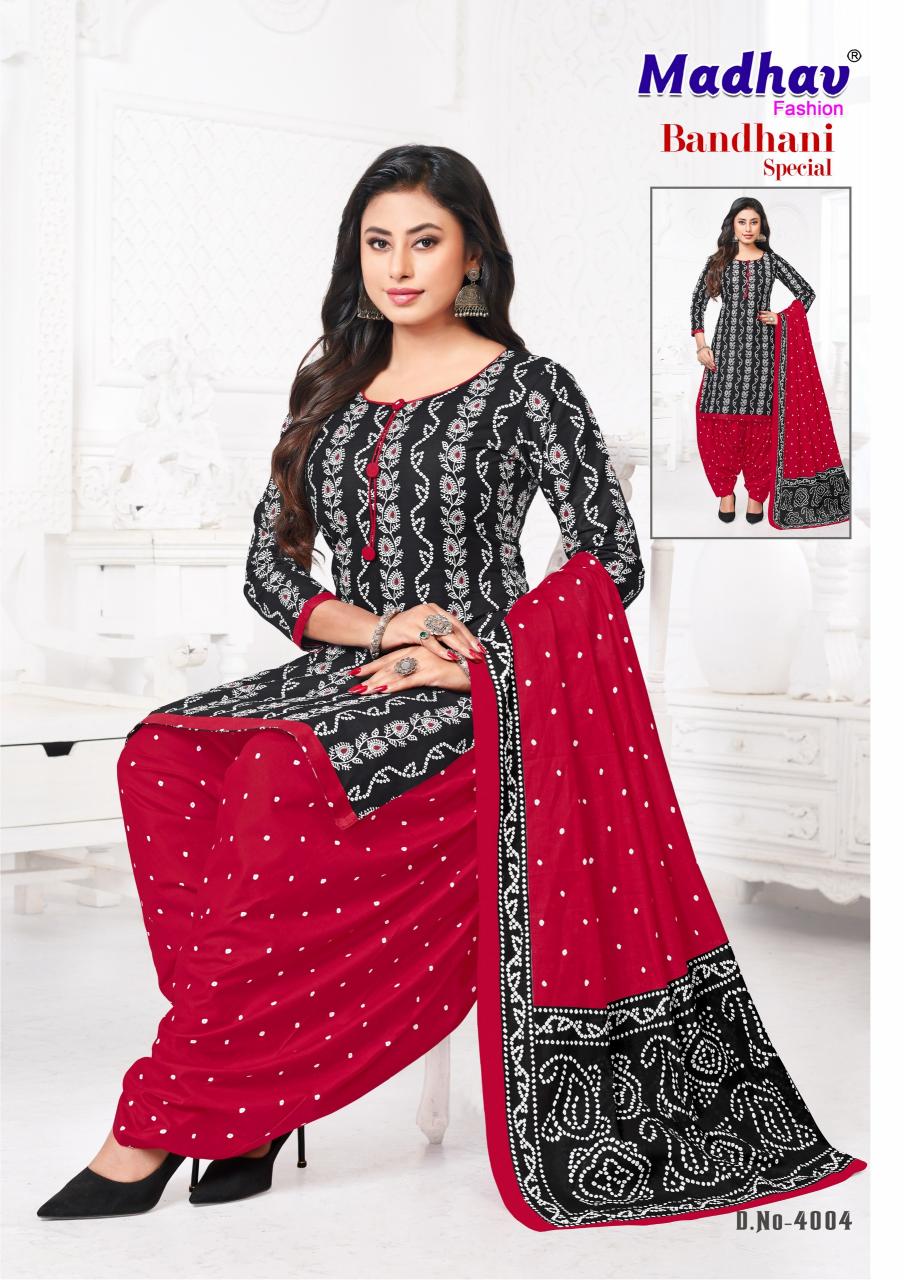 Madhav Bandhani Special  Vol-04 - Dress Material  - Wholesale Catalog