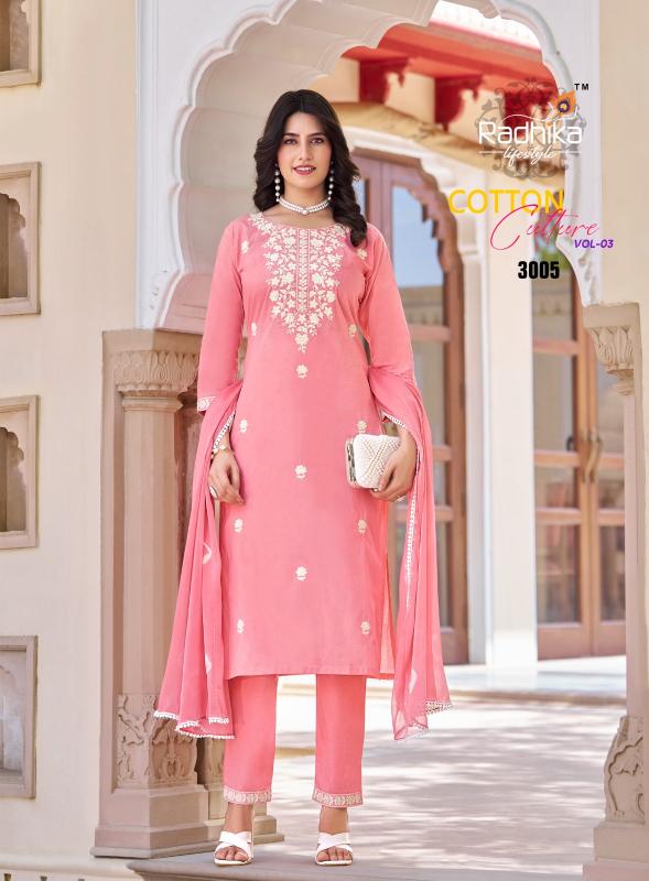 Radhika Life Style Cotton Culture vol 3 catalog cotton kurtis india 