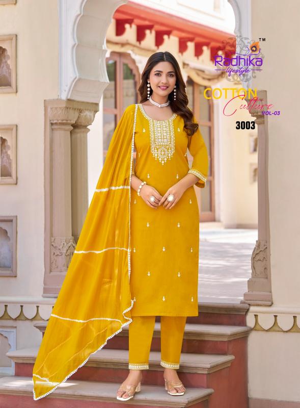 Radhika Life Style Cotton Culture vol 3 catalog cotton kurtis india 