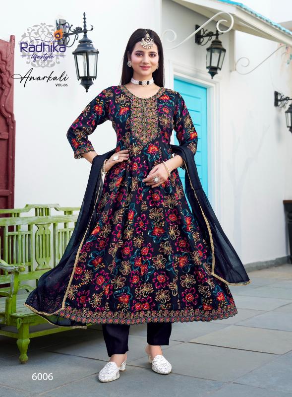Radhika LifeStyle Anarkali Vol 6 Catalog best manufacturer kurti in jaipur