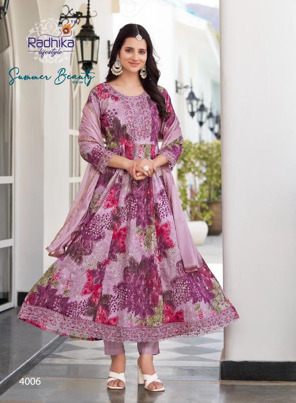 Radhika Lifestyle Summer Beauty Vol 4 catalog india anarkali kurtis