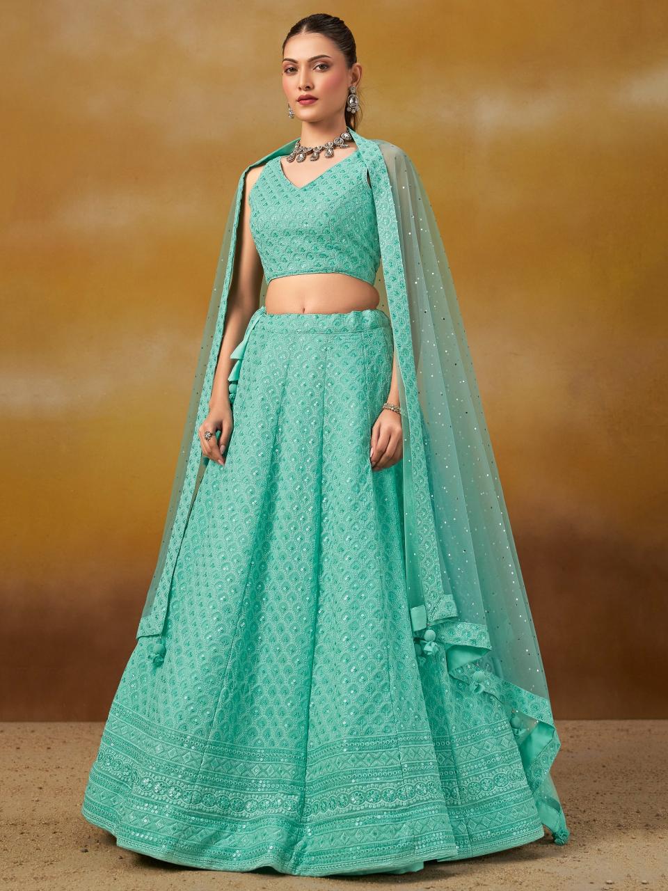 Sabella 5124 Sky catalog lehenga online india